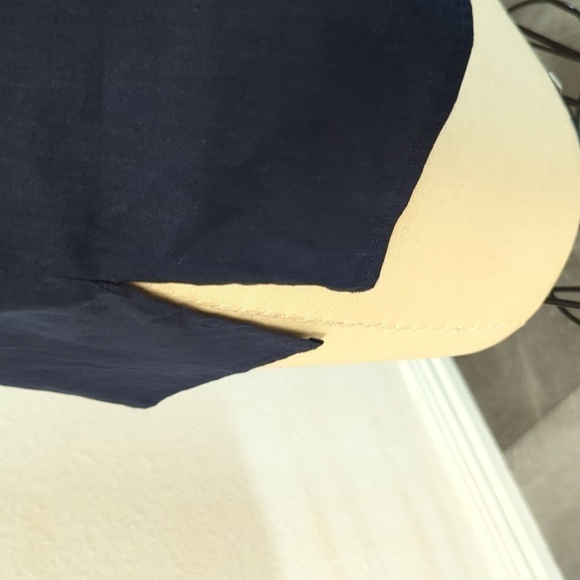 Vince Knit Crew Neck Boxy Linen Tank Top Blue S minimalist contemporary preppy - Picture 6 of 9